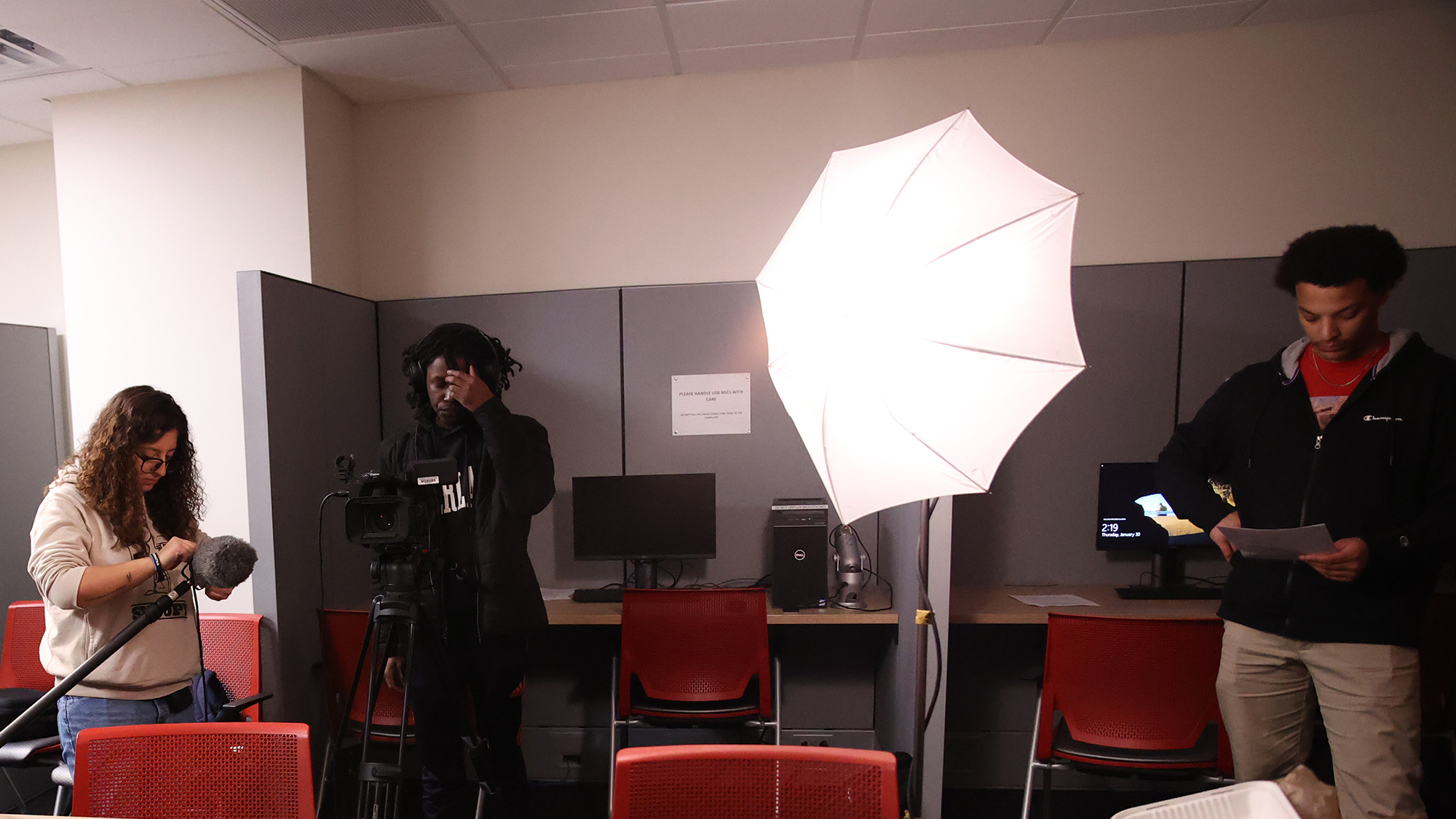 Audio production lab in Dunham Hall