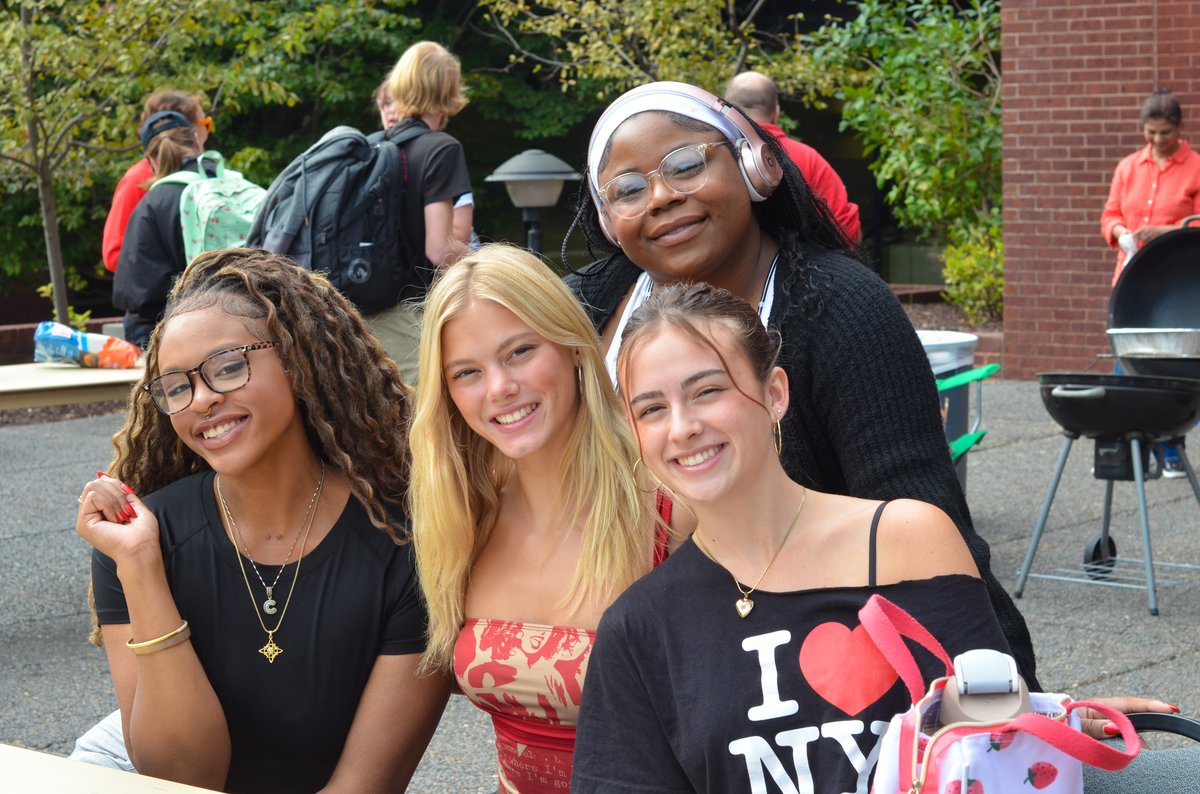 Mass Communications students at the department appreciation barbecue