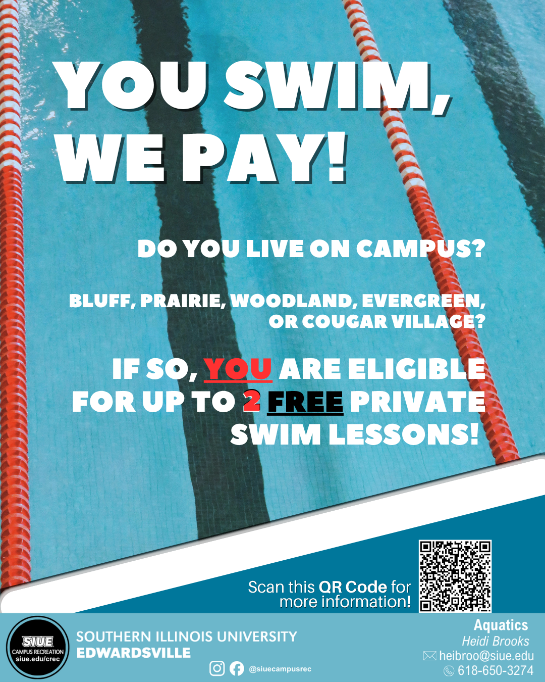 You Swim We Pay