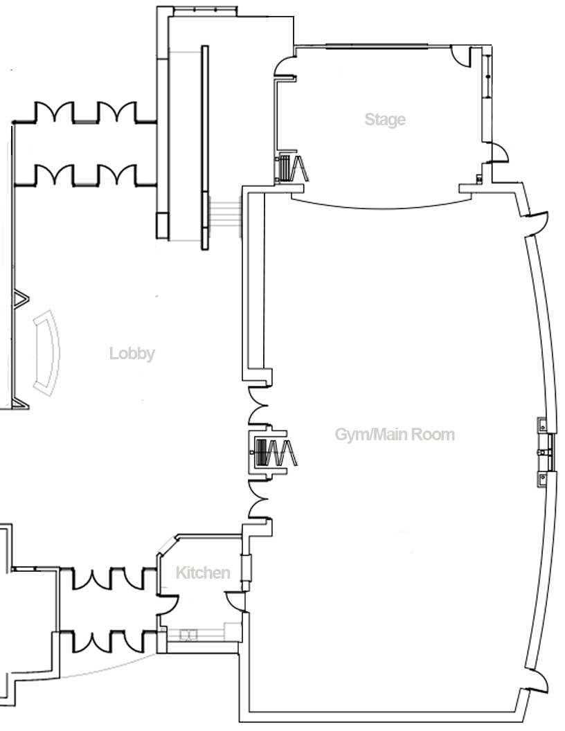 Diagram of the Building D Multipurpose Room