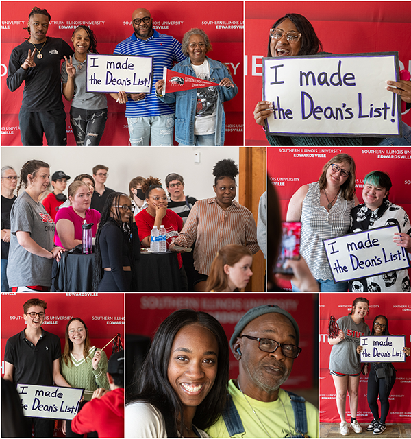 Collage of students from university housing who are on the dean's list