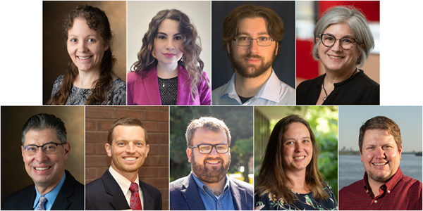 composite of nine portraits of faculty members recognized for SIUEs seed grants