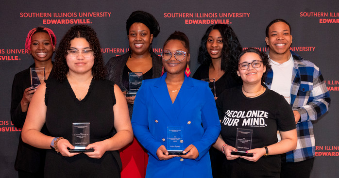 phtoo of the seven student honorees for the SIUE freedom school project