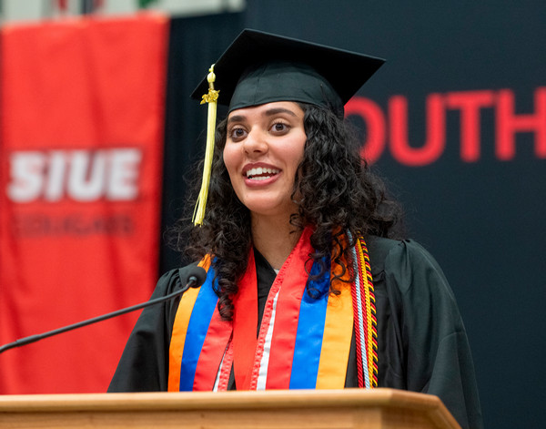 Giselle Krikorian at podium