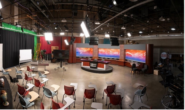 Wide shot of TV Studio