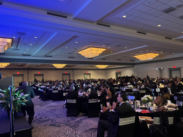 Audience seated in ballroom