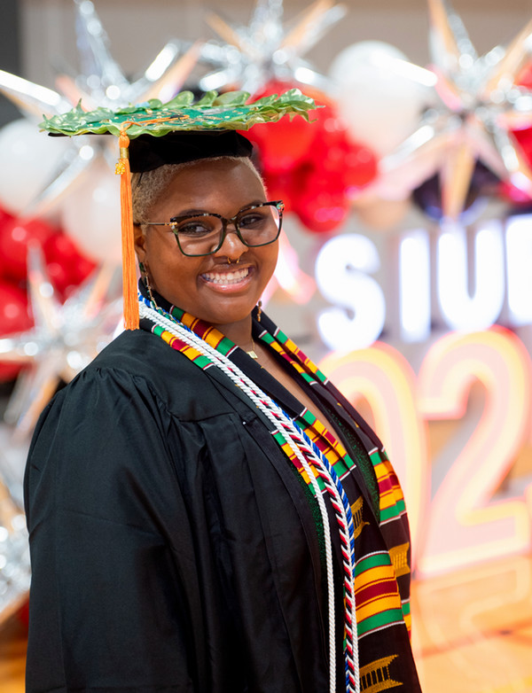 Kyra Green in cap and gown