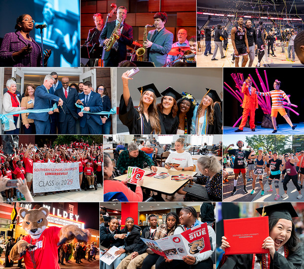 College of Howard Ash event photos covering a year of activity at SIUE