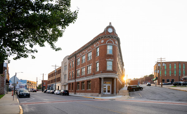 The Wedge Innovation Center low angle exterior shot