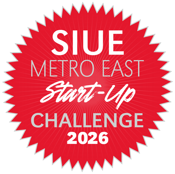 Digital badge announcing 2026 SIUE Metro East Startup Challenge