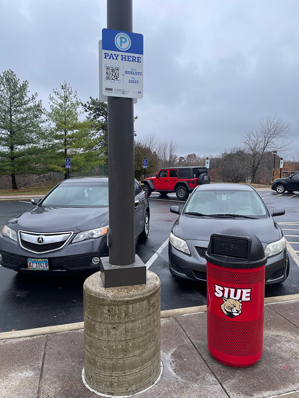 SIUE Parking QR Code Sign