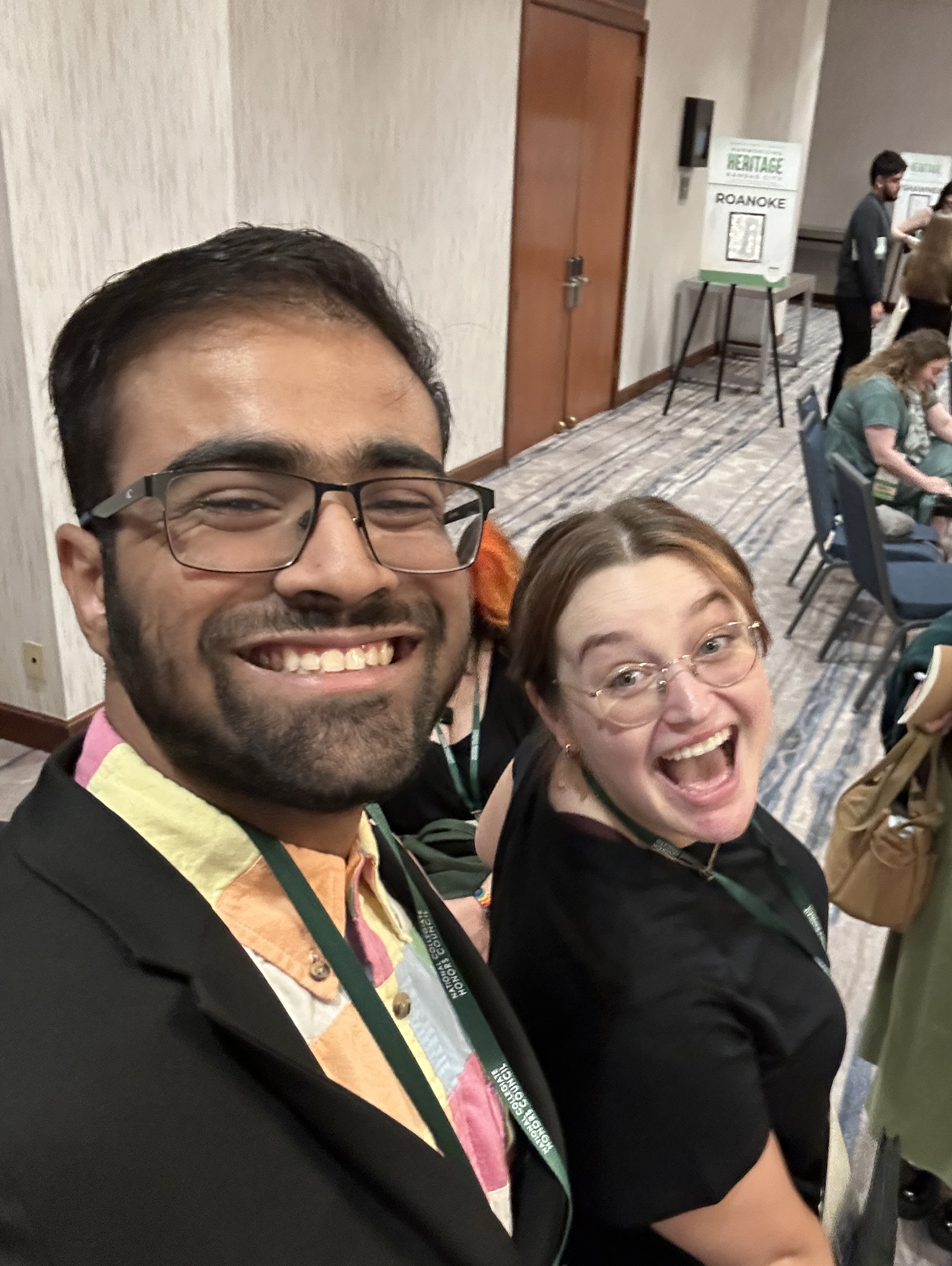 Aman and Maisy smiling